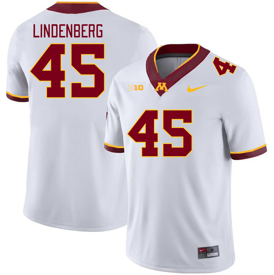Men #45 Cody Lindenberg Minnesota Golden Gophers College Football Jerseys Stitched-White - Click Image to Close